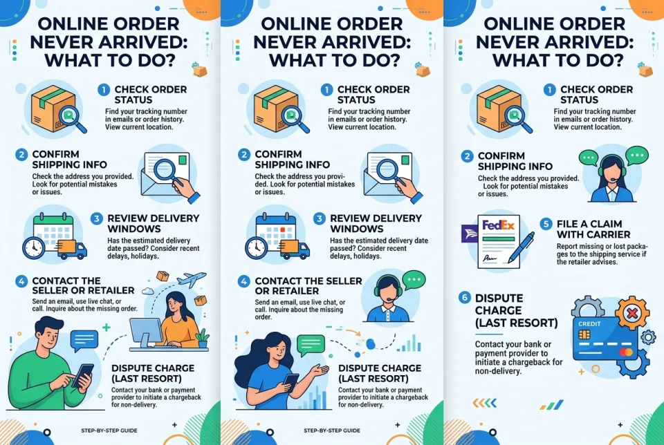 Online order never arrived: what to do?