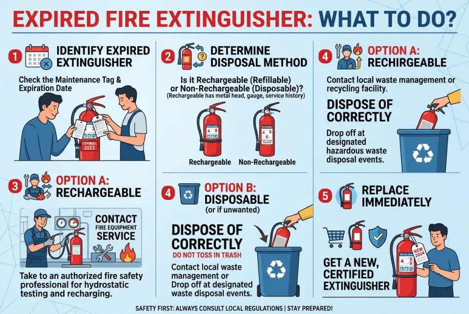 Expired fire extinguisher: what to do?