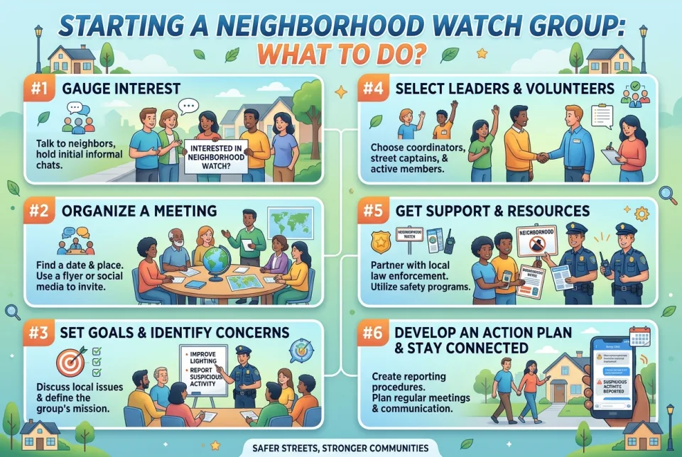 Starting a neighborhood watch group: what to do?