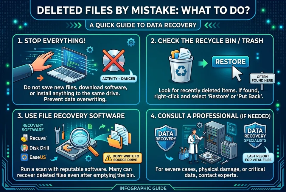Deleted files by mistake: what to do?