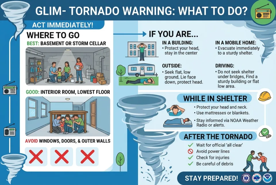 Tornado warning: what to do?