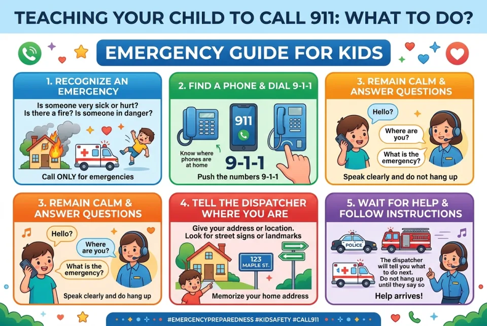 Teaching your child to call 911: what to do?